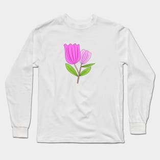 Flower line art Long Sleeve T-Shirt